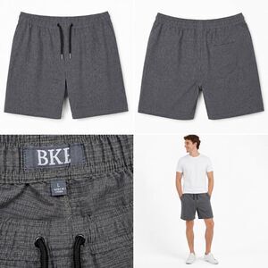 BKE Gray Stretch Pull On Shorts Men's Large Drawstring